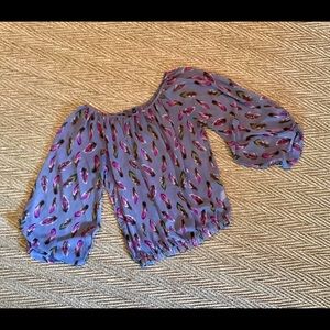 Flowy sheer Feather Top